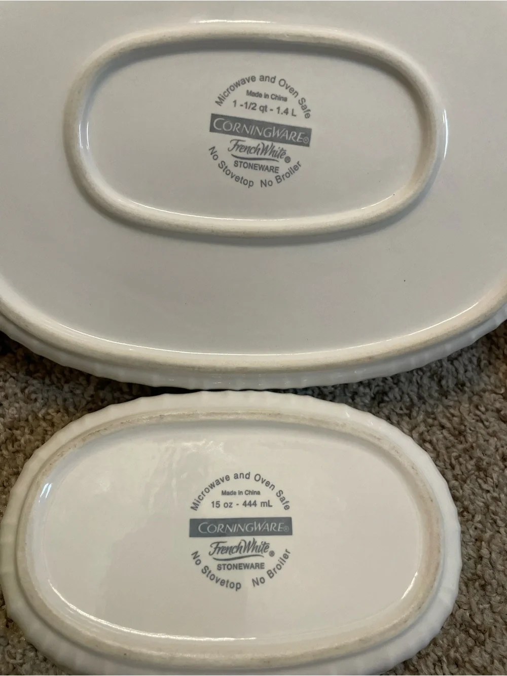 CorningWare French White 4-Piece Oval Bakeware Set